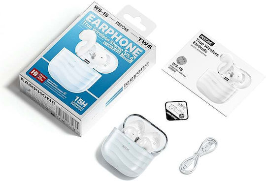 WK WS-18 Earbud Bluetooth Handsfree Headphones with Charging Case Blue
