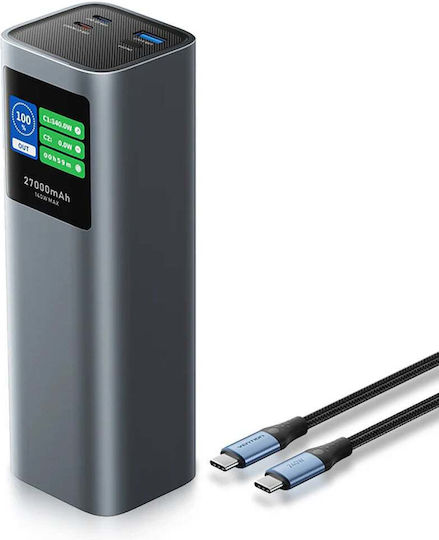 Vention FKE Power Bank 27000mAh 140W with USB-A Output Port and 2 USB-C Output Ports Power Delivery Quick Charge 3.0 Grey