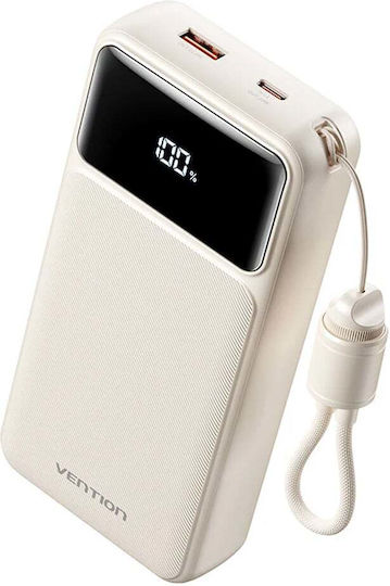 Vention XGY40 Power Bank 20000mAh 22.5W mit USB-A Ausgangsanschlüsse und USB-C Ausgangsanschlüsse Weiß
