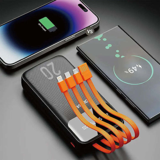 Dudao K6Pro + Power Bank 20000mAh Black