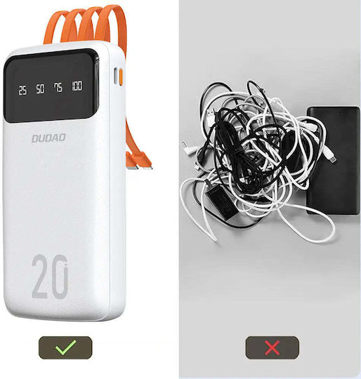 Dudao K6Pro + Power Bank 20000mAh Black