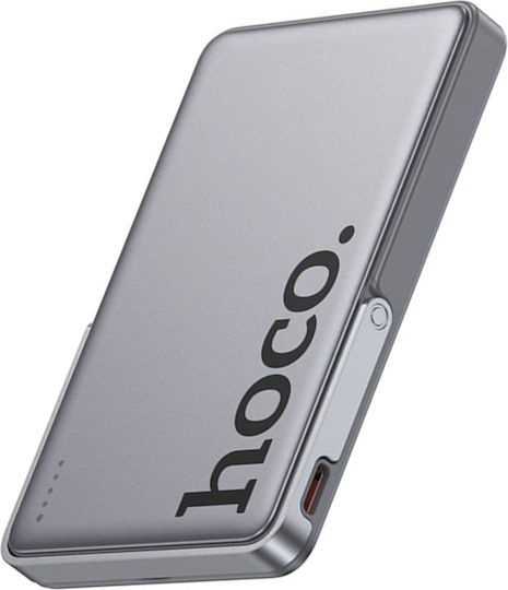 Hoco Q36 MagSafe Power Bank 5000mAh 20W με Θύρα USB-C Power Delivery / Quick Charge 3.0 Γκρι