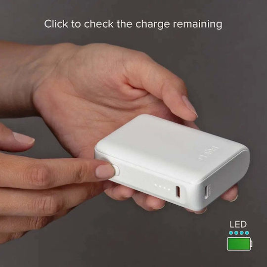 SBS Power Bank 10000mAh 10W with USB-A Port and USB-C Port White