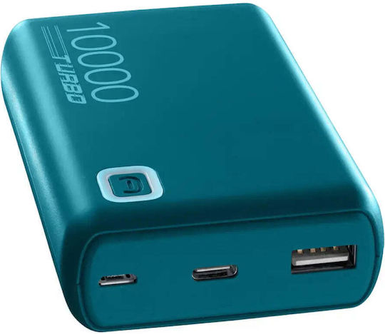 Cellular Line Essence Power Bank 10000mAh 12W с USB-A порт и USB-C порт Зелен
