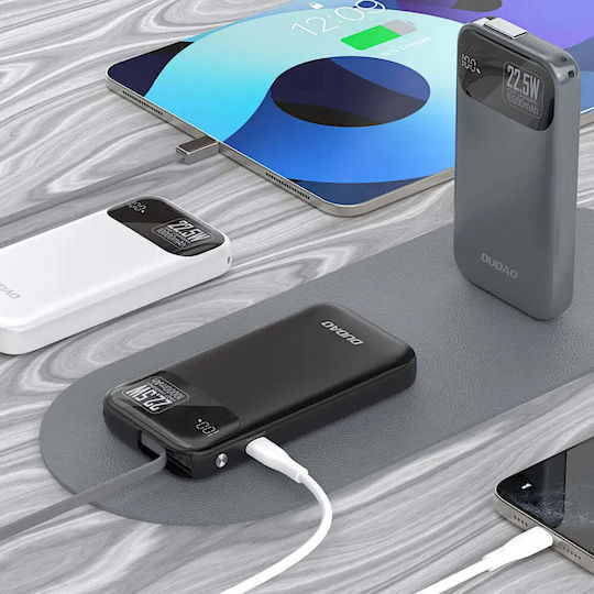Dudao K31 Power Bank 10000mAh 22.5W με Θύρα USB-C Power Delivery / Quick Charge Γκρι