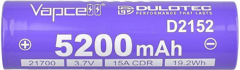Baterie Vapcell Dulotec 21700 5200mAh 15A D2152