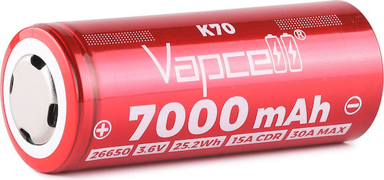 Battery Vapcell 26650 K70 7000mah 30a