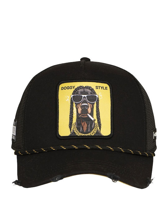 Capslab Doggy Style Adj Trucker Cap Black