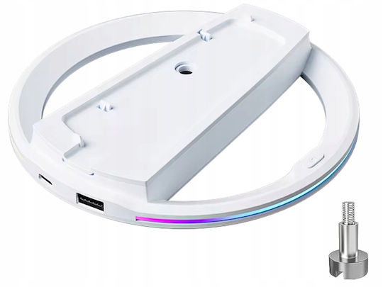 Vertical Console Stand Zola Compatible Ps5 Ps5 Slim Ps5 Pro Rgb Lighting Fixing Screw Usb Power Light Gray