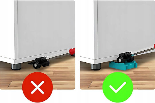 Kit Mobilier Pentru Ridicare și Transport Zola Capacitate De Încărcare 150 Kg 1 Manetă Mâner 32 Cm 4 Suporturi Roți 10 X 7.5 Cm