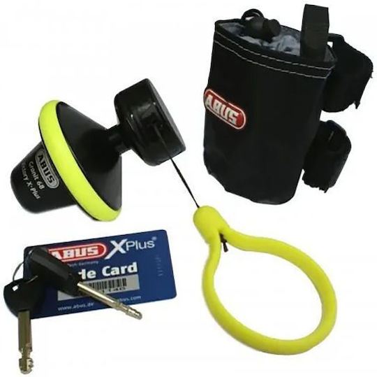 Abus Victory X-plus 68 Motorcycle Disc Brake Lock with 14mm Pin Diameter Yellow Colour