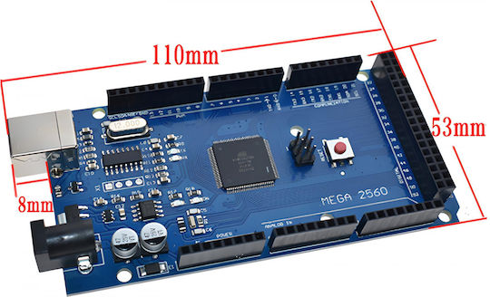 Mega2560 R3 Development Board Compatible Arduino Zola Atmega2560 16 Analog Inputs 256kb Flash Memory 8kb Sram Usb Cable