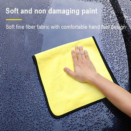 Lavetă Din Microfibră De Curățenie Pentru Mașină Galbenă 60x30cm
