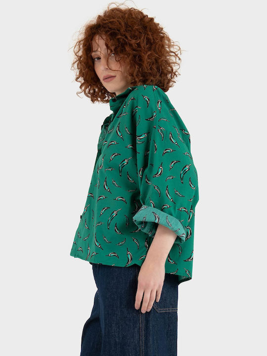 Long Sleeve Women's Shirt Green