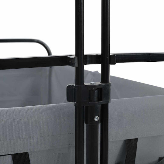 Folding Hand Trolley Gray 94 x 53 x 99 cm Oxford Fabric 42020660 Gray