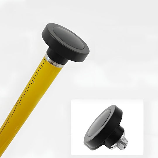 Telescopic Rod Laser Level Zola 5/8″ Thread Maximum Height 4.2 M Tilt Angle Adapter 360° Rotation Locking System Storage Case Black Yellow