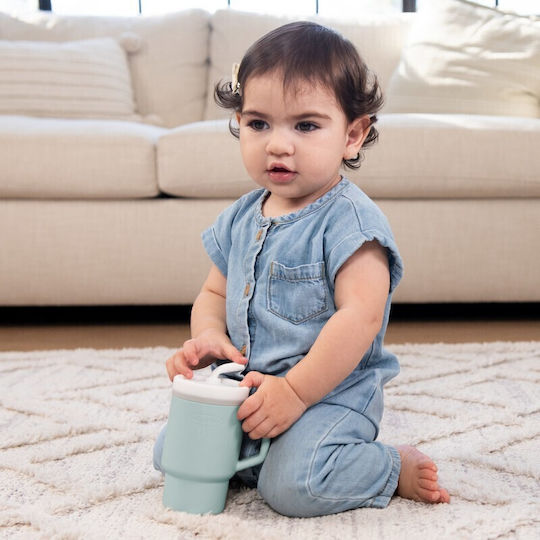 Infantino Toddler Cup with Handle and Straw Silicone Blue 260ml