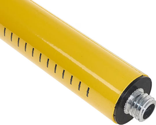 Telescopic Rod Laser Level Zola 5/8″ Thread Maximum Height 4.2 M Tilt Angle Adapter 360° Rotation Locking System Storage Case Black Yellow