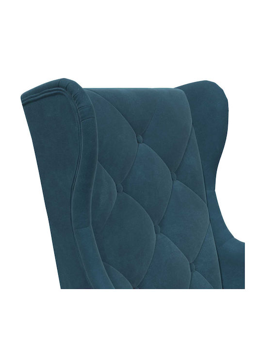Sessel Aus Samt Blau 65x79x100cm