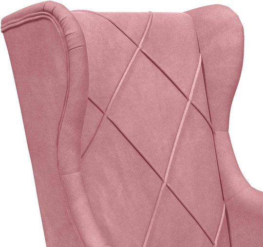 Velvet Pink Armchair 65x79x100cm
