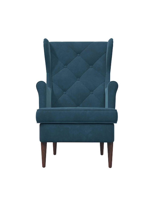Sessel Aus Samt Blau 65x79x100cm