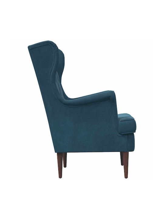 Sessel Aus Samt Blau 65x79x100cm