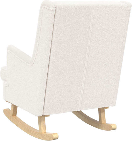 Rocking Armchair Cream 62x80x85cm