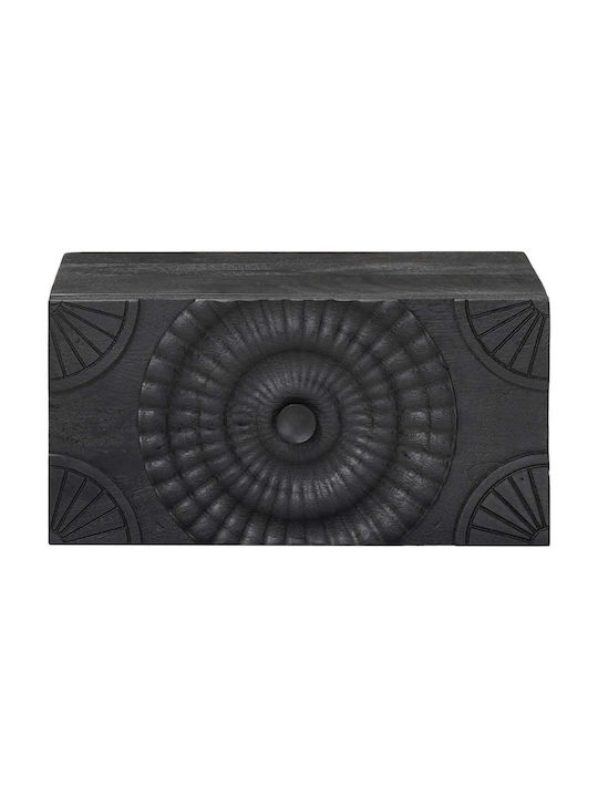 Wooden Black Bedside Table 40x30x20cm