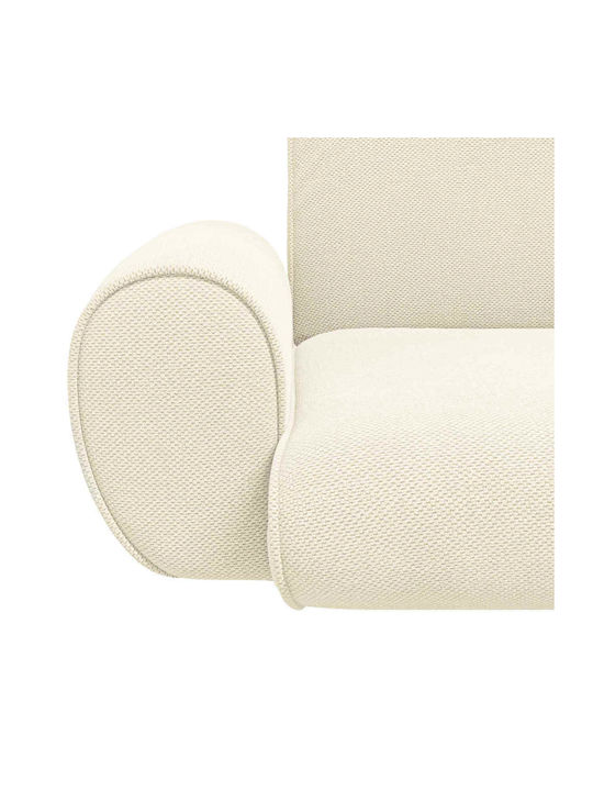 Velvet Armchair Cream 68x51x56cm