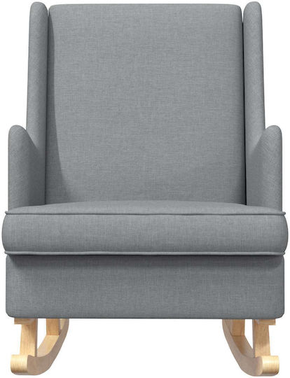Rocking Armchair Light Gray 62x80x85cm