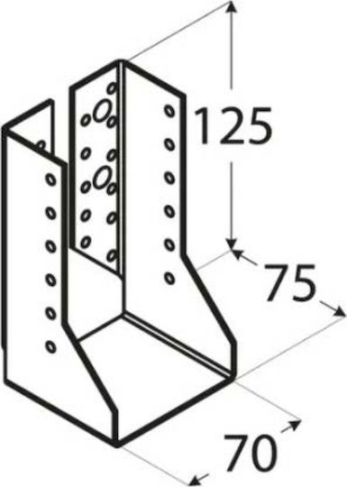 Beam Shoe for Pergola 125x70cm