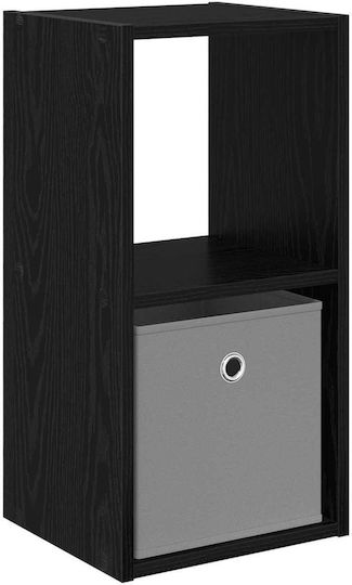 Nachttisch Holz Schwarz 30.5x27x59.5cm