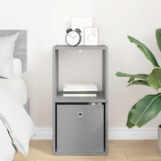 Wooden Gray Bedside Table 35x32x68.5cm