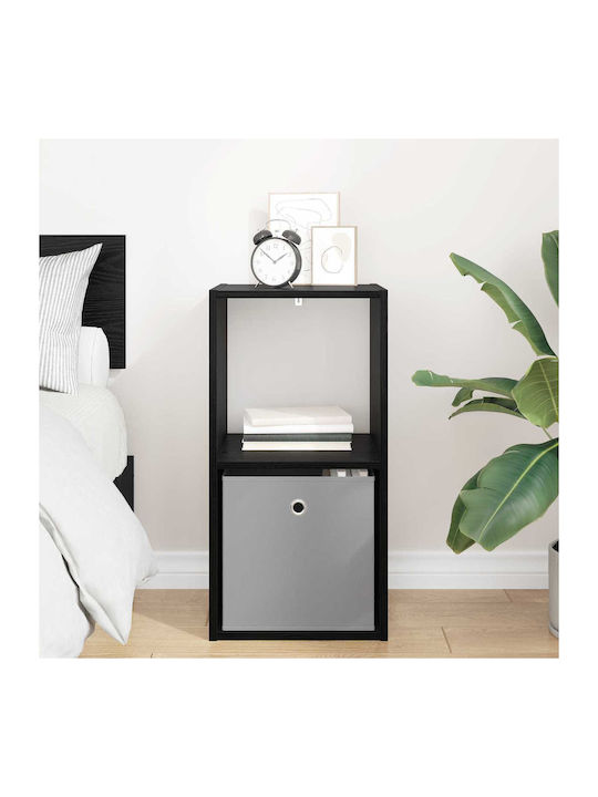 Black Wooden Bedside Table 35x32x68.5cm