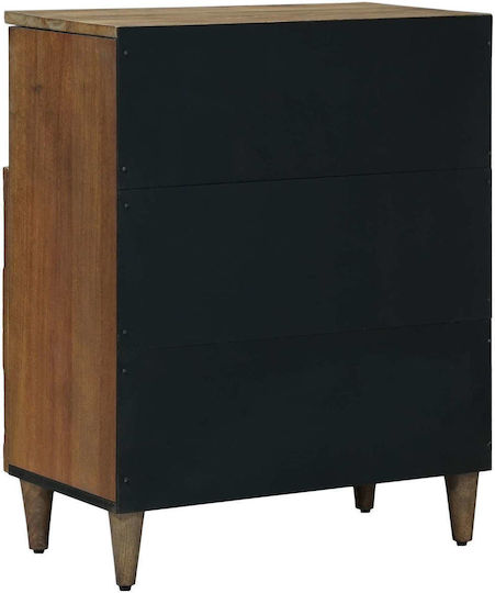 Sideboard aus Holz & Metall Braune 60x33.5x75cm