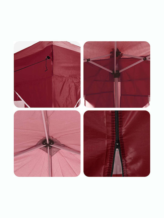vidaXL Garten Gazebo Burgundisch 5.75x2.88m