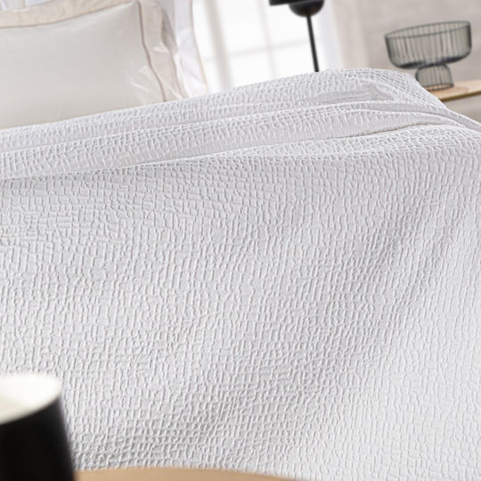 Guy Laroche Luna Blanket Pique King Size 260x250cm White