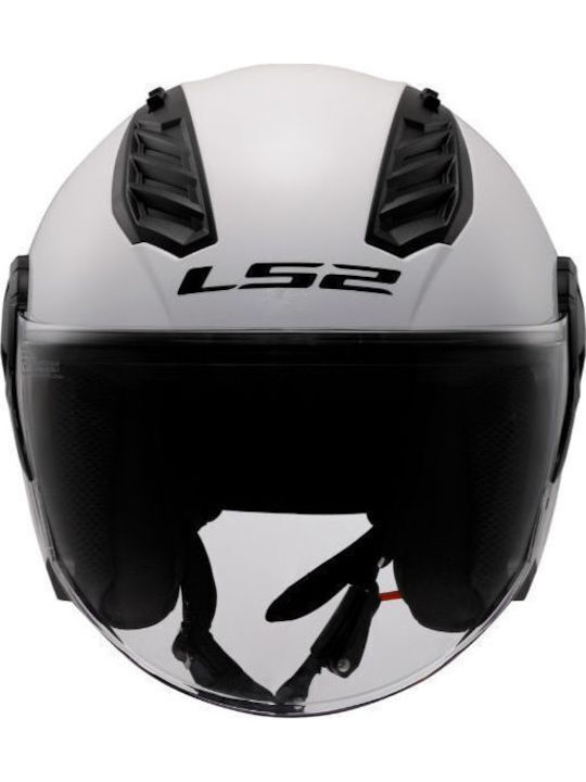 LS2 Airflow Ii Of616 Solid Гланцово Бяло Каска За Мотор Джет ECE 22.06 1200гр