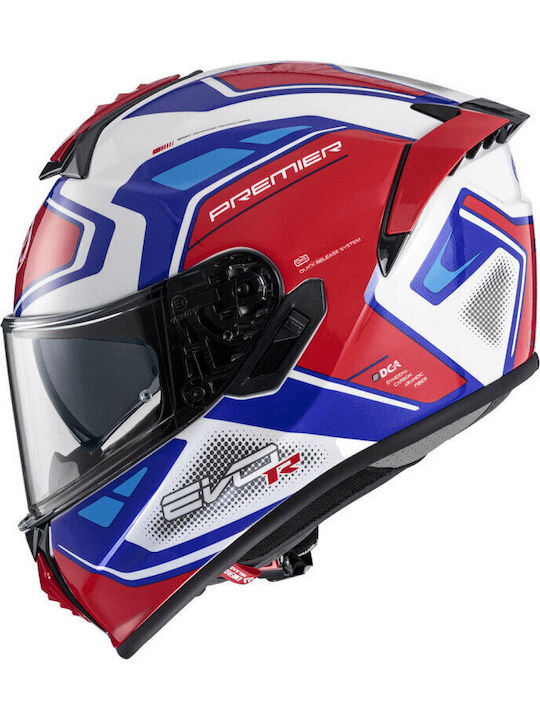 Premier Evoluzione RR13 Red / Blue / White Κράνος Μηχανής Full Face ECE 22.06 1500gr με Pinlock και Sunvisor