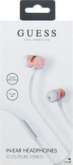 Guess GUEPWIPI In-ear Handsfree Ακουστικά με Βύσμα 3.5mm Ροζ