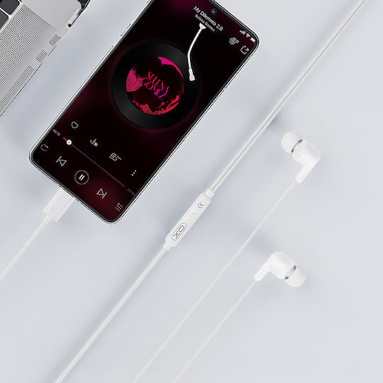 XO EP84 In-ear Handsfree Headphones with Connector USB-C White