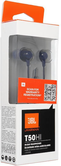 JBL T50hi 360 In Ear Handsfree Слушалки с Щепсел 3.5mm Сини