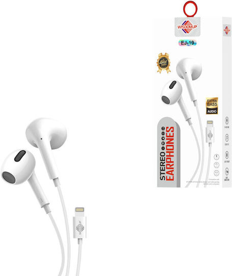 Leewello EJ-019 In-ear Handsfree με Βύσμα 3.5mm Λευκό