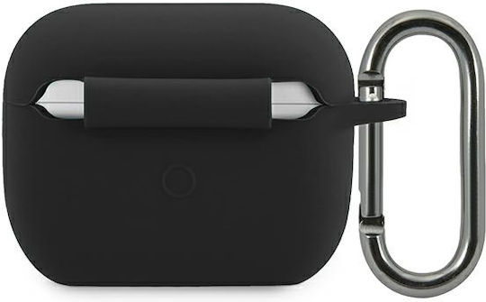 Lacoste Калъф с кука в Черен цвят за Apple AirPods Pro