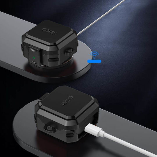 Tech-Protect Carbonox Magsafe Silicone / Plastic Case in Black for Samsung Galaxy Buds 4 / 4 Pro