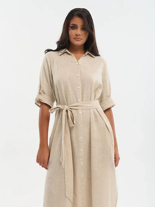 Ble Resort Collection Кафтан За Плаж Бежов