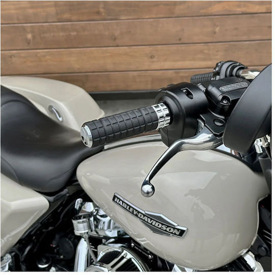 Arlen Ness Grip Closed Handlebar 25.4mm Speedliner Throttle-by-wire Dual 500-063 Silver Chrome