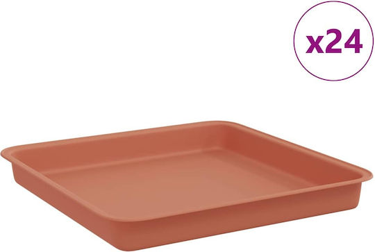 vidaXL Topfplatten Kunststoff Terrakotta 18x18cm 24 Stück 42020368