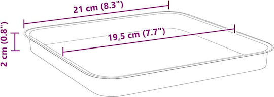 vidaXL Plastic Black Pot Plate 21x21cm Set of 6 42020363