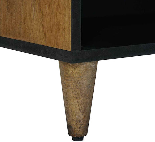 TV Stand Metal & Wood Brown L80xW31.5xH46cm